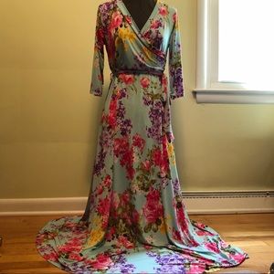Pinkblush Blue Floral Maxi SMALL